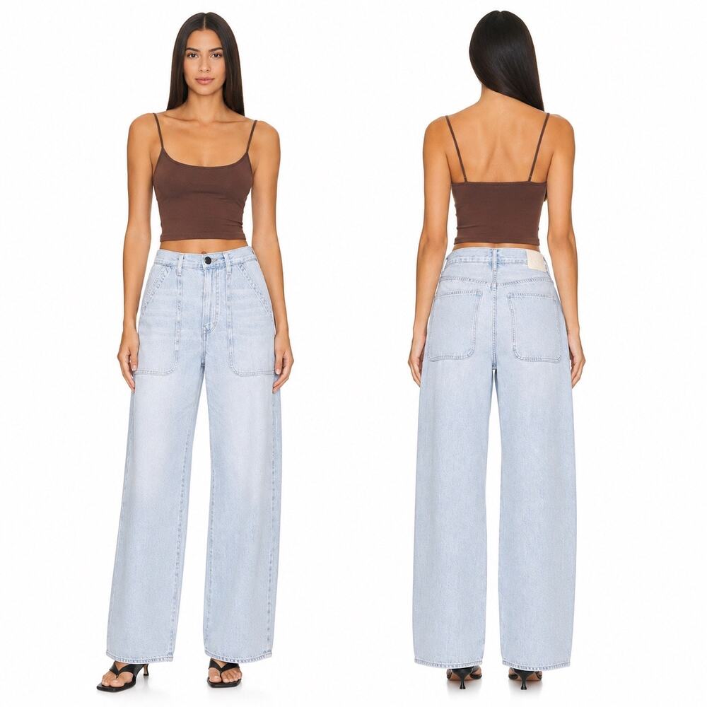 Citizens of Humanity Sz 28 Ayla Cargo Baggy Jeans Cloud Nine Blue Wide Leg NWOT